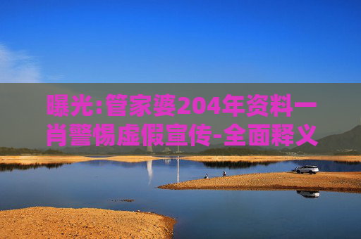 曝光:管家婆204年资料一肖警惕虚假宣传-全面释义