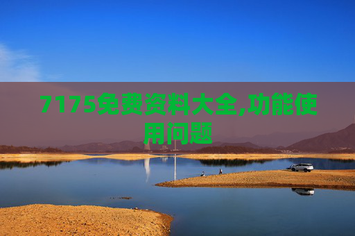 7175免费资料大全,功能使用问题
